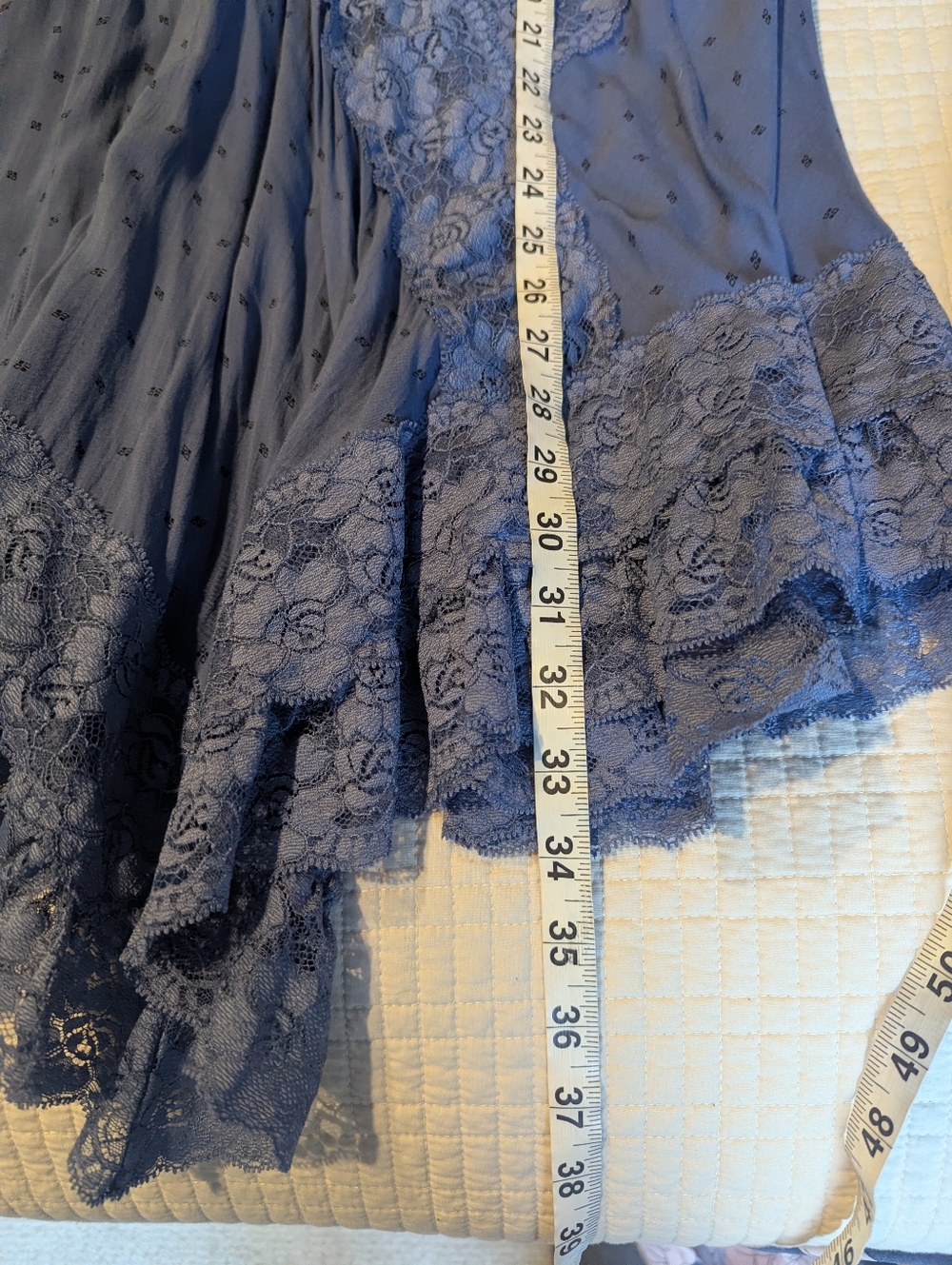Intimately FREE PEOPLE She Swings Trapeze Slip Dress With Lace Detailing Medium - Picture 5 of 7